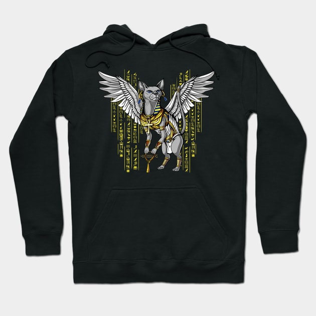 Egyptian Cat Goddess Hoodie by underheaven